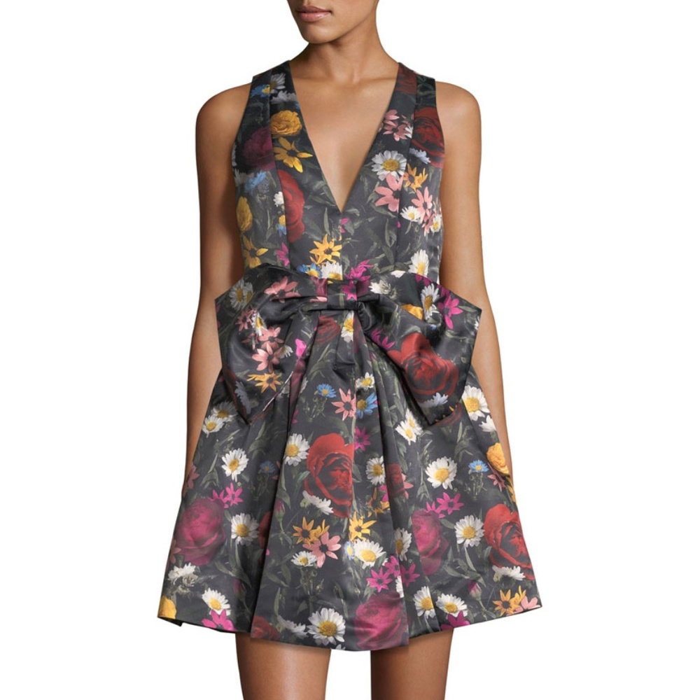 Alice + Olivia Daralee Sleeveless Dress w/ Detachable Bow Size 0